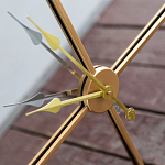 Часы настенные зеркальные с золотым металлическим циферблатом Mirror Tower Clock варинант исполнения - 3 | Loft Concept в Новосибирске