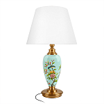 Настольная лампа голубая с изображением птиц Slip Away варинант исполнения - 1 | Loft Concept в Новосибирске