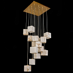 Люстра подвесная с квадратными плафонами из натурального камня Glowing Spheres варинант исполнения - 3 | Loft Concept в Новосибирске
