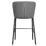 Стул барный серый с широкой закругленной спинкой Bar Chair Gray варинант исполнения - 4 | Loft Concept в Новосибирске