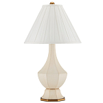 Настольная лампа с фактурным конусовидным абажуром и кожаным каркасом Malifis варинант исполнения - 4 | Loft Concept в Новосибирске