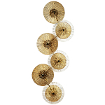 Бра с 6-ю плафонами в форме диска из рельефного коричневого стекла Decorative Six Glass Discs Wall Lamp варинант исполнения - 1 | Loft Concept в Новосибирске