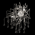 Бра с лучеобразным основанием и подвесками из прозрачного стекла в виде длинных капель Droplet Chandelier варинант исполнения - 12 | Loft Concept в Новосибирске