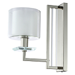 Бра с геометрическим каркасом из металла и цилиндрическим стеклянным плафоном Laurent варинант исполнения - 1 | Loft Concept в Новосибирске