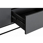 ТВ-тумба цвета графит с  2-мя дверцами и ящиком Strict Lines варинант исполнения - 4 | Loft Concept в Новосибирске