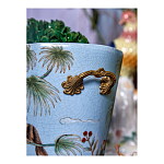 Кашпо из голубого фарфора с бронзовыми элементами Blue Garden варинант исполнения - 6 | Loft Concept в Новосибирске