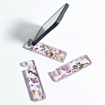 Подставка для телефона из эпоксидной смолы с цветами розовая Epoxy Flowers Phone Stand Pink варинант исполнения - 3 | Loft Concept в Новосибирске