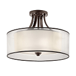 Потолочный светильник с двойным цилиндрическим плафоном из белого стекла и прозрачной органзы Kichler варинант исполнения - 17 | Loft Concept в Новосибирске