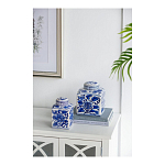 Ваза с крышкой в китайском стиле Oriental Blue & White Ornament Vases варинант исполнения - 4 | Loft Concept в Новосибирске