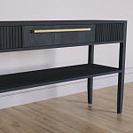 Дизайнерская Консоль с полкой и ящиком Primo Черный дуб варинант исполнения - 3 | Loft Concept в Новосибирске