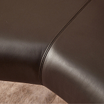 Кушетка с деревянным каркасом и сиденьем из коричневой натуральной кожи Moon Walnut Furniture варинант исполнения - 2 | Loft Concept в Новосибирске