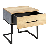 Тумба прикроватная с ящиком в стиле лофт Urban Style Space 2 варинант исполнения - 4 | Loft Concept в Новосибирске