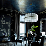 Обои ручная роспись Bamboo Special Colourway on Pitch dyed silk варинант исполнения - 2 | Loft Concept в Новосибирске