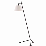 Торшер с черным наклонным корпусом и конусовидным абажуром Black Tripod варинант исполнения - 4 | Loft Concept в Новосибирске