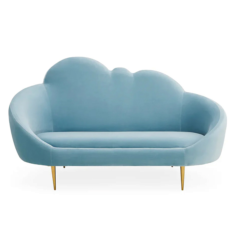 Уникальный детский диван Soft Cloud двухместный Голубой Золотой Уникальный детский диван Soft Cloud двухместный Голубой Золотой в Новосибирске | Loft Concept
