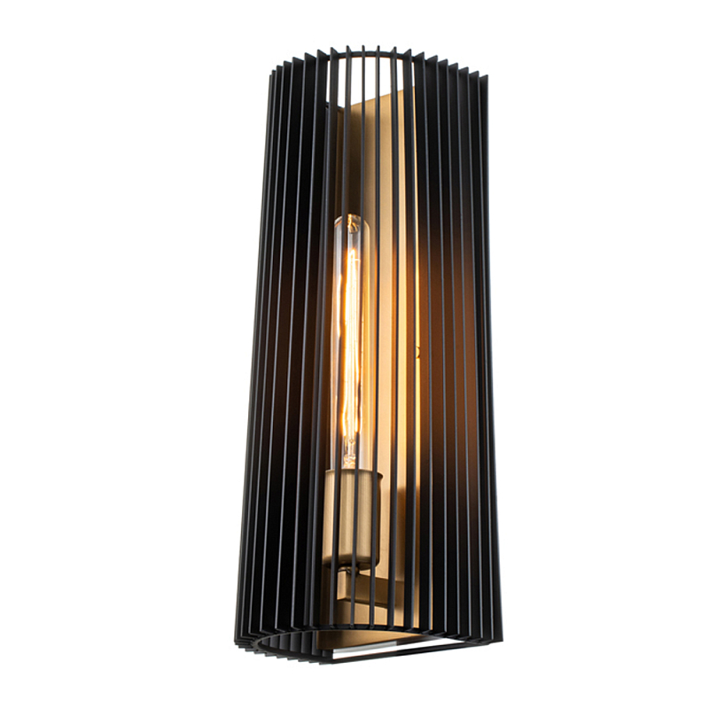 Бра с черными вертикальными линиями Kichler Латунь Черный в Новосибирске | Loft Concept 