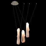 Подвесной светильник белого цвета с 3-мя изогнутыми плафонами Flow Loop варинант исполнения - 3 | Loft Concept в Новосибирске