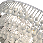 Люстра подвесная круглая с молочными стеклянными подвесками в форме капель Droplet Chandelier варинант исполнения - 3 | Loft Concept в Новосибирске