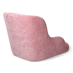 Стул с мягкой розовой обивкой из велюра и подъемно-поворотным механизмом на черных колесиках Harper Pink варинант исполнения - 3 | Loft Concept в Новосибирске