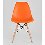 Пластиковый стул на ножках из массива бука Eames Orange варинант исполнения - 4 | Loft Concept в Новосибирске