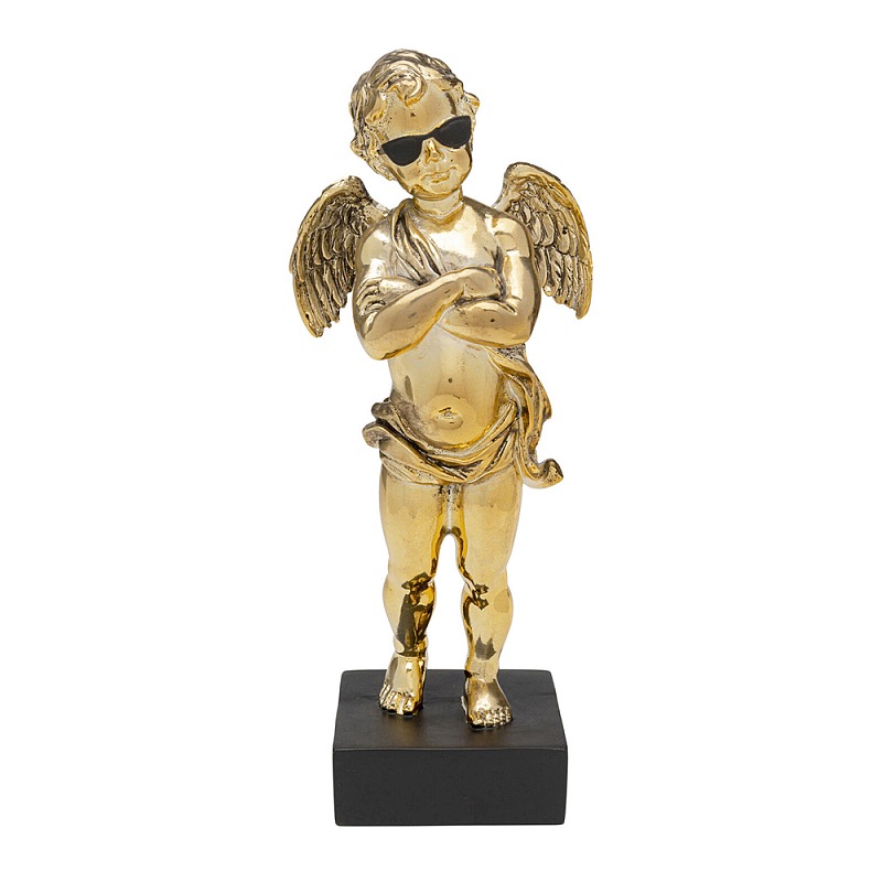 Декоративная статуя Golden Cupid in Sunglasses Глянцевое золото Черный в Новосибирске | Loft Concept 