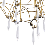 Потолочный светильник с тонкой металлической конструкцией цвета золото Quasar варинант исполнения - 4 | Loft Concept в Новосибирске