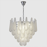 Люстра с подвесками из рифленного стекла в форме капель Textured Glass Chandelier варинант исполнения - 1 | Loft Concept в Новосибирске