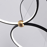 Люстра подвесная светодиодная черный металл Ring Horizontal варинант исполнения - 14 | Loft Concept в Новосибирске