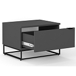 Тумба прикроватная цвета графит с ящиками Strict Lines варинант исполнения - 3 | Loft Concept в Новосибирске