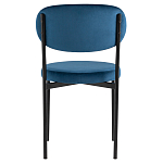 Стул с круглым сиденьем на металлическом основании ALFIE CHAIR Blue варинант исполнения - 3 | Loft Concept в Новосибирске