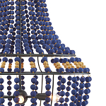 Люстра каплевидной формы декорированная синими и золотыми бусинами Blue Beads варинант исполнения - 1 | Loft Concept в Новосибирске