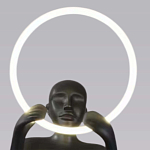 Торшер черная статуэтка Statue In The Clouds Floor Lamp варинант исполнения - 3 | Loft Concept в Новосибирске