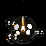 Подвесной светильник со стеклянными плафоном в виде шара и золотыми деталями & Coombes варинант исполнения - 3 | Loft Concept в Новосибирске