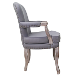 Кресло Aubrey Classical Armchair grey flax варинант исполнения - 1 | Loft Concept в Новосибирске