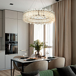 Круглая люстра с декором из рельефного стекла Cassian Relief Glass Chandelier 80 варинант исполнения - 3 | Loft Concept в Новосибирске