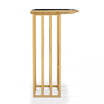 Консоль с чёрной столешницей и золотым фигурным основанием Cosmo варинант исполнения - 3 | Loft Concept в Новосибирске