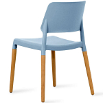 Пластиковый стул на ножках из массива бука Ferret Blue варинант исполнения - 7 | Loft Concept в Новосибирске