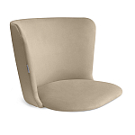 Барный стул со спинкой на 4-х коричневых ножках Бежевый Велюр Ava Charm варинант исполнения - 2 | Loft Concept в Новосибирске