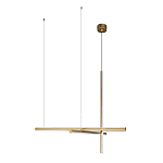 Люстра с 3-мя  пересекающимися цилиндрическими плафонами на тонких тросах Trumpet tube варинант исполнения - 6 | Loft Concept в Новосибирске