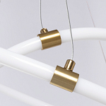 Люстра подвесная с двумя пересекающимися белыми светодиоидными кольцами Luke Lampco Tracer Lamp варинант исполнения - 6 | Loft Concept в Новосибирске