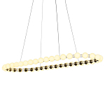 Люстра подвесная светодиодная с круглыми плафонами белого цвета PEARLS Suspension 100  варинант исполнения - 3 | Loft Concept в Новосибирске