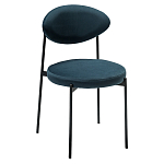 Стул металлический с мягкой спинкой и сиденьем из велюра Alfie Chair варинант исполнения - 3 | Loft Concept в Новосибирске