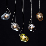 Люстра линейная с 5-ю разноцветными стеклянными плафонами Kaleido варинант исполнения - 5 | Loft Concept в Новосибирске