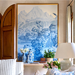 Обои ручная роспись Le Brésil Mer Bleue варинант исполнения - 3 | Loft Concept в Новосибирске