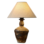 Настольная лампа с керамическим фактурным основанием и тканевым абажуром Eastern Tale варинант исполнения - 6 | Loft Concept в Новосибирске