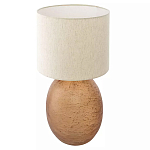 Настольная лампа с тканевым бежевым абажуром на овальном основании Beige Lampshade on Oval Base варинант исполнения - 1 | Loft Concept в Новосибирске