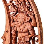 Панно из дерева Ганеша и месяц Panel With Animals варинант исполнения - 2 | Loft Concept в Новосибирске