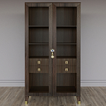 Дизайнерский шкаф витрина Elsa Dreams Walnut с 4-мя ящиками варинант исполнения - 1 | Loft Concept в Новосибирске