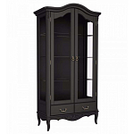 Витрина черная двухдверная из массива бука в стиле прованс Black Provence варинант исполнения - 1 | Loft Concept в Новосибирске