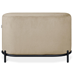 Банкетка овальная бежевый велюр на 4-х металлических ножках черного цвета SANJAY варинант исполнения - 2 | Loft Concept в Новосибирске